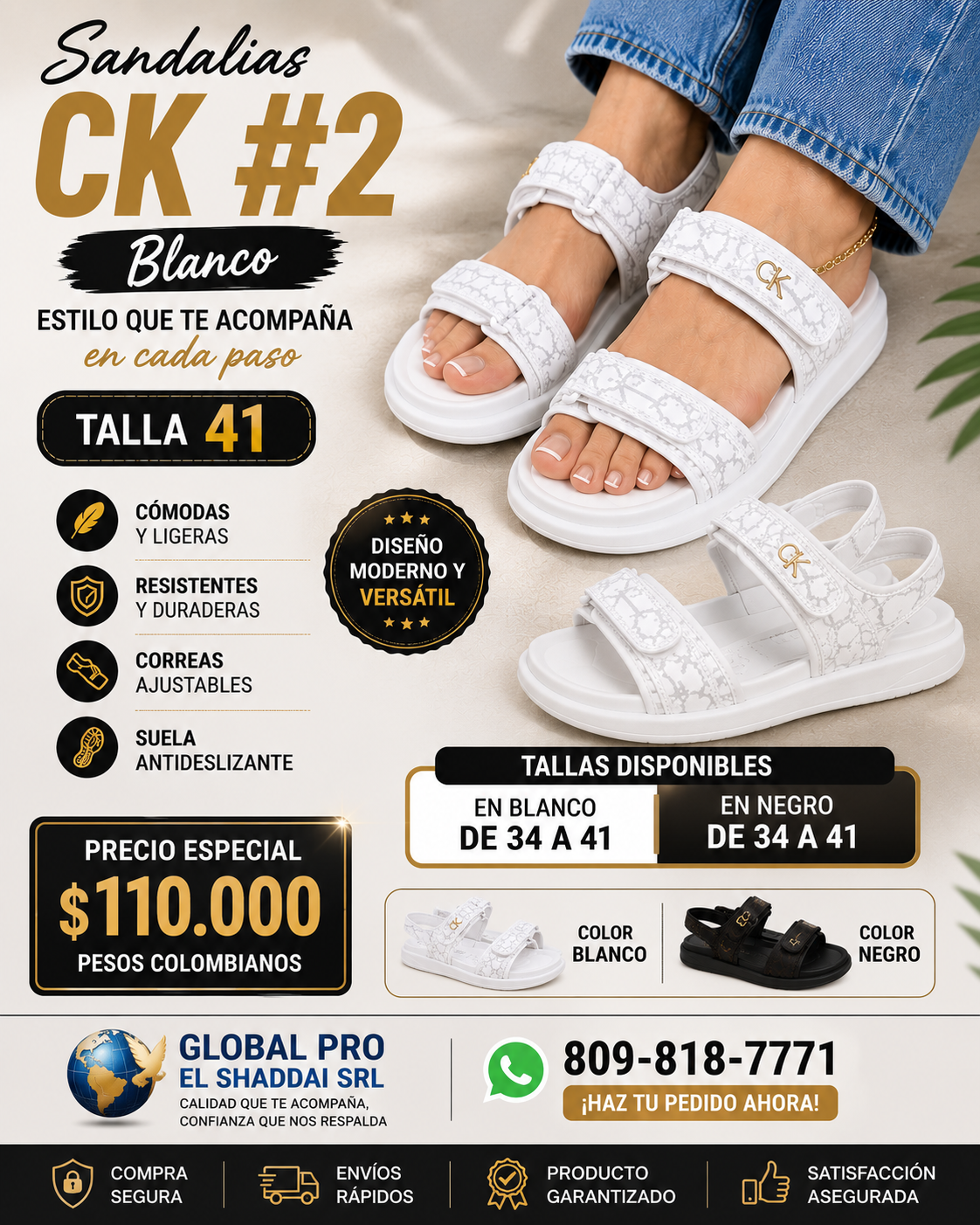 GLOBAL PRO EL SHADDAI SRL presenta las nuevas Sandalias CK #2